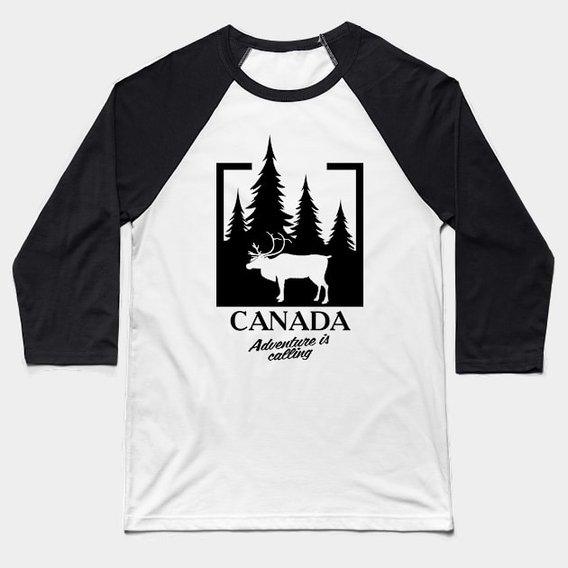 Canada - Adventure is Calling Baseball T-Shirt by ARHEstore